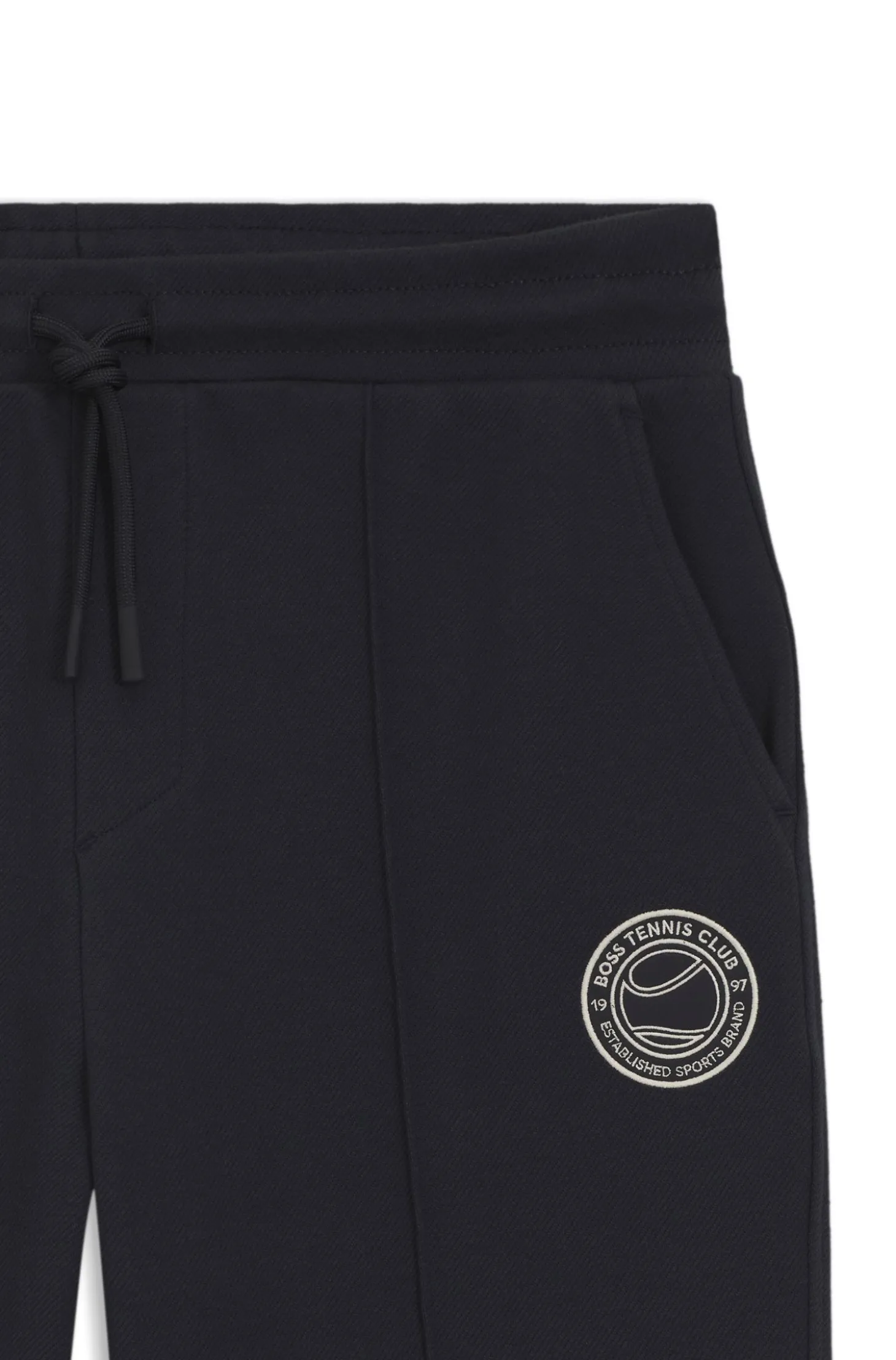 Cotton-blend tracksuit bottoms with tennis-themed logo
