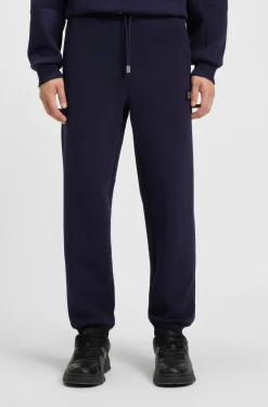 Cotton-blend tracksuit bottoms with stacked logo