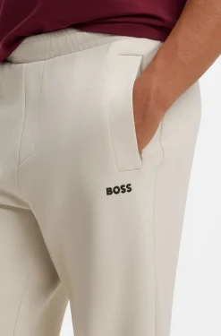 Cotton-blend tracksuit bottoms with embroidered logo
