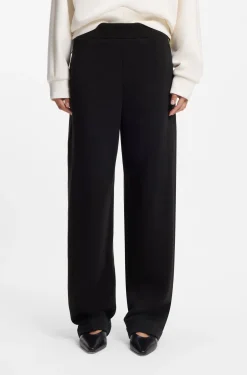 Cotton-blend tracksuit bottoms with lustrous piping