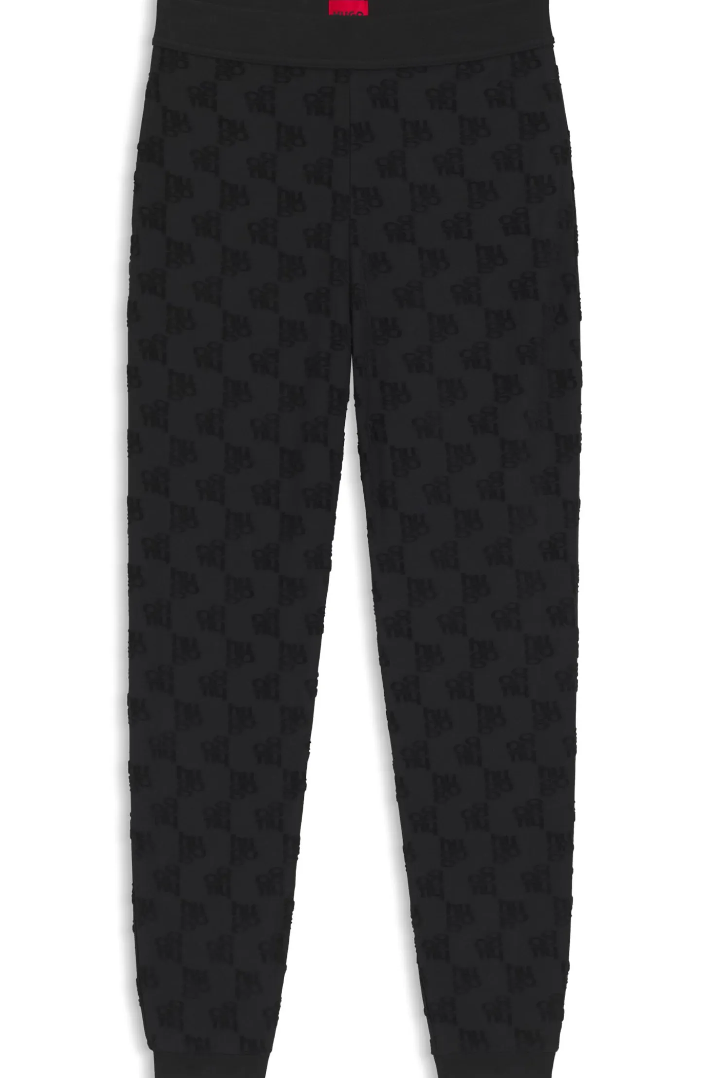Cotton-blend tracksuit bottoms with all-over logo pattern