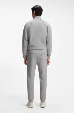 Cotton-blend tracksuit set with contrast piping