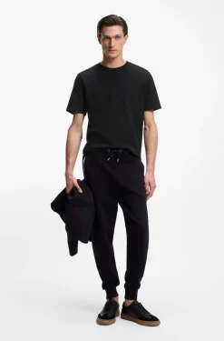 Cotton-blend T-shirt with bubble-jacquard structure