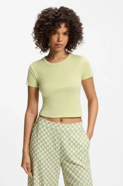 Cotton-blend T-shirt with embroidered logo