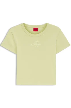 Cotton-blend T-shirt with embroidered logo