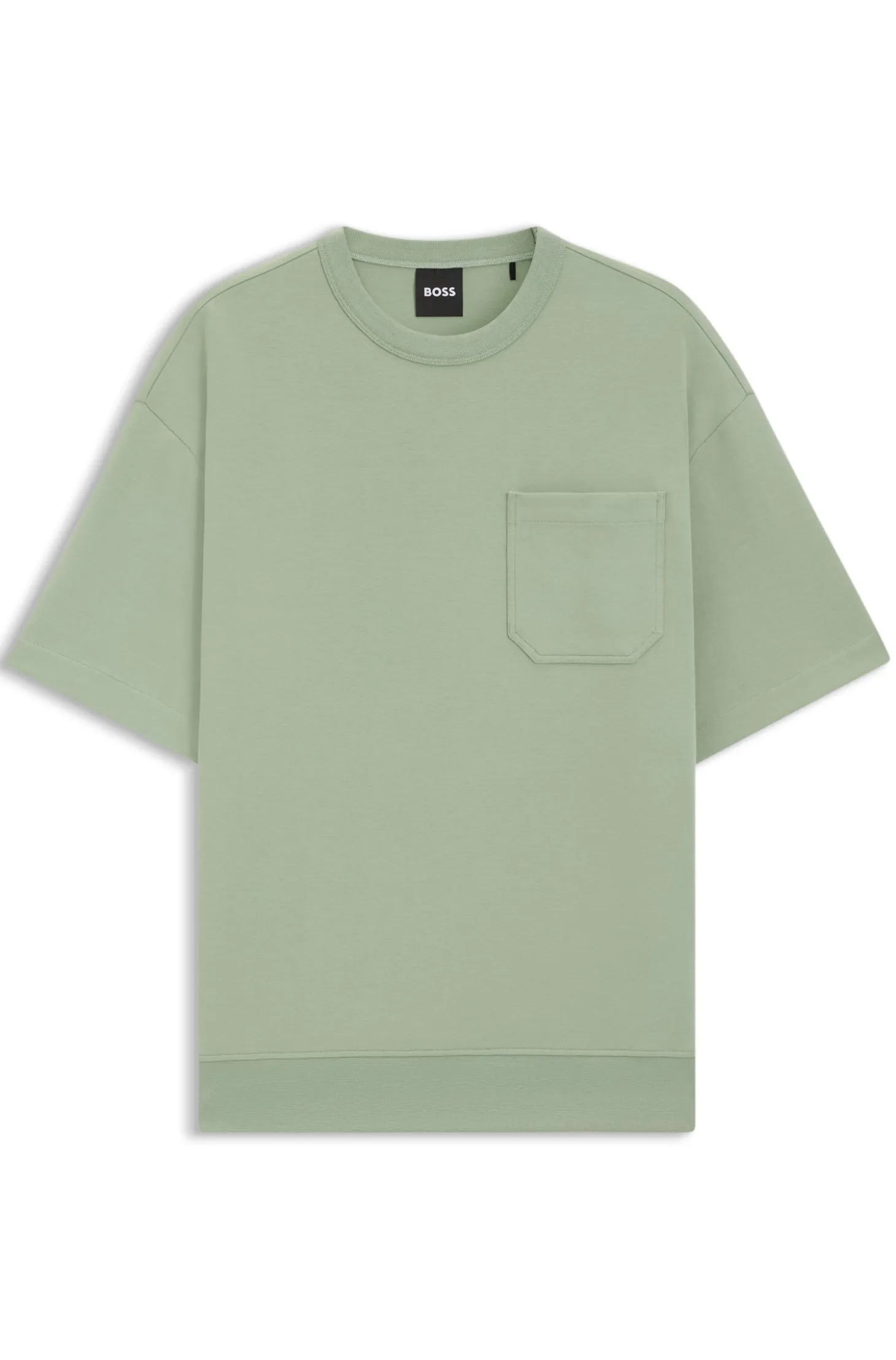 Cotton-blend T-shirt with peached finish