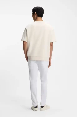 Cotton-blend T-shirt with peached finish