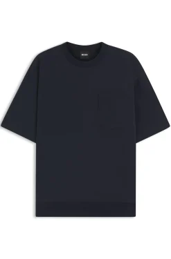 Cotton-blend T-shirt with peached finish