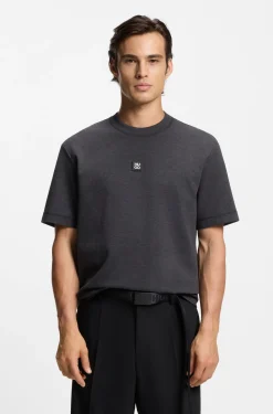 Cotton-blend T-shirt with stacked logo