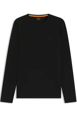 Cotton-blend T-shirt with waffle structure