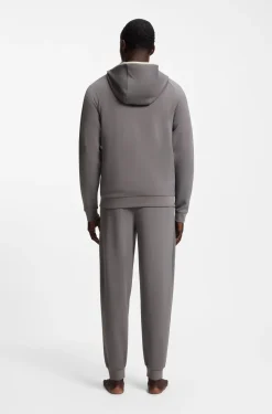 Cotton-blend zip-up hoodie with contrast binding