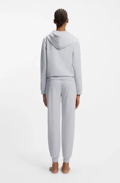 Cotton-blend zip-up hoodie with logo details