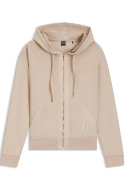 Cotton-blend zip-up hoodie with Double B monogram