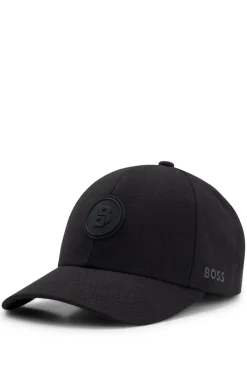 Cotton-canvas cap with Double B monogram badge