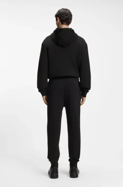 Cotton casual trousers with elasticated cuffs