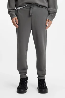 Cotton casual trousers with elasticated cuffs