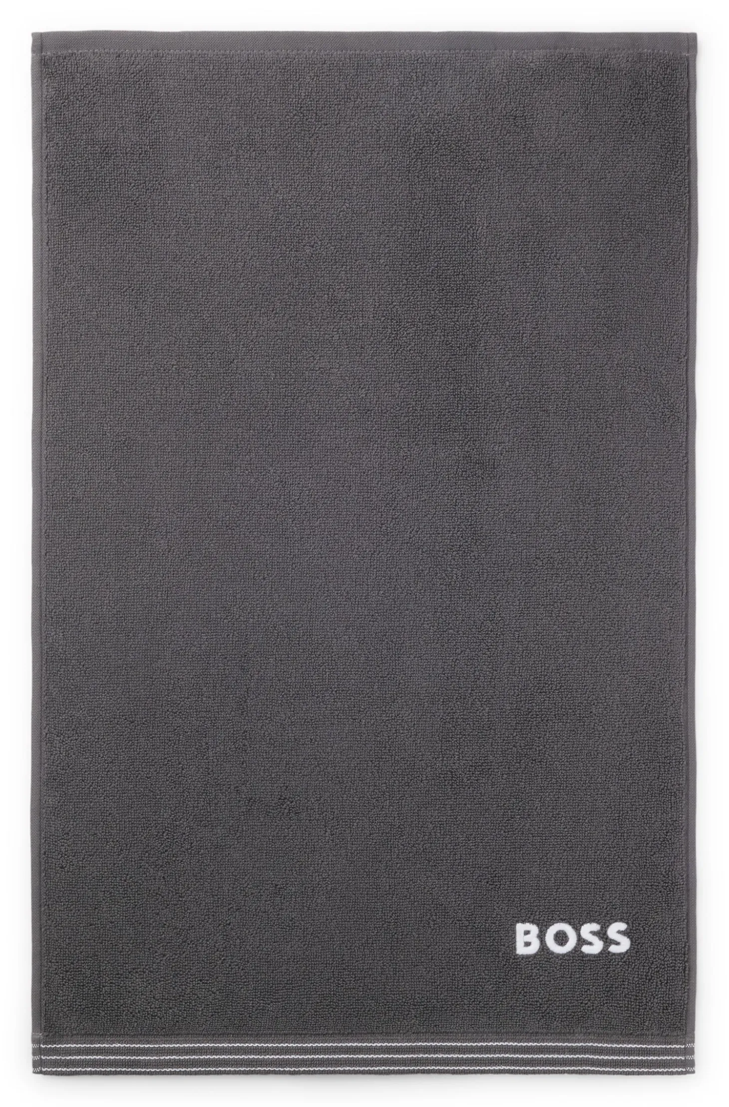 Cotton guest towel with contrast embroidered logo