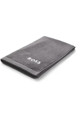 Cotton guest towel with contrast embroidered logo