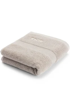 Cotton hand towel with embroidered logo