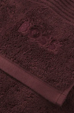 Cotton hand towel with embroidered logo