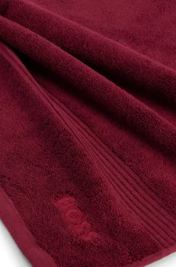Cotton hand towel with embroidered logo