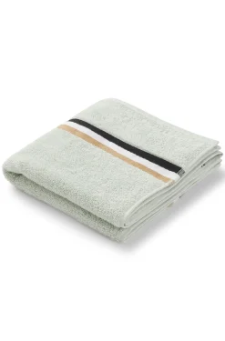Cotton hand towel with signature stripe