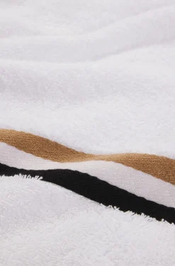Cotton hand towel with signature stripe