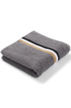 Cotton hand towel with signature stripe