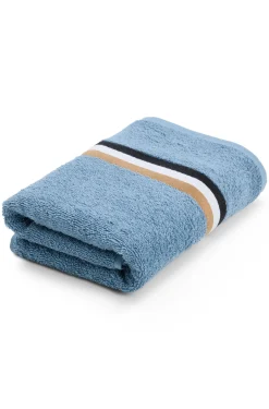 Cotton hand towel with signature stripe