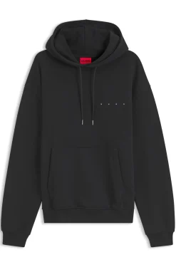 Cotton hoodie with spaced-out logo and back graphic