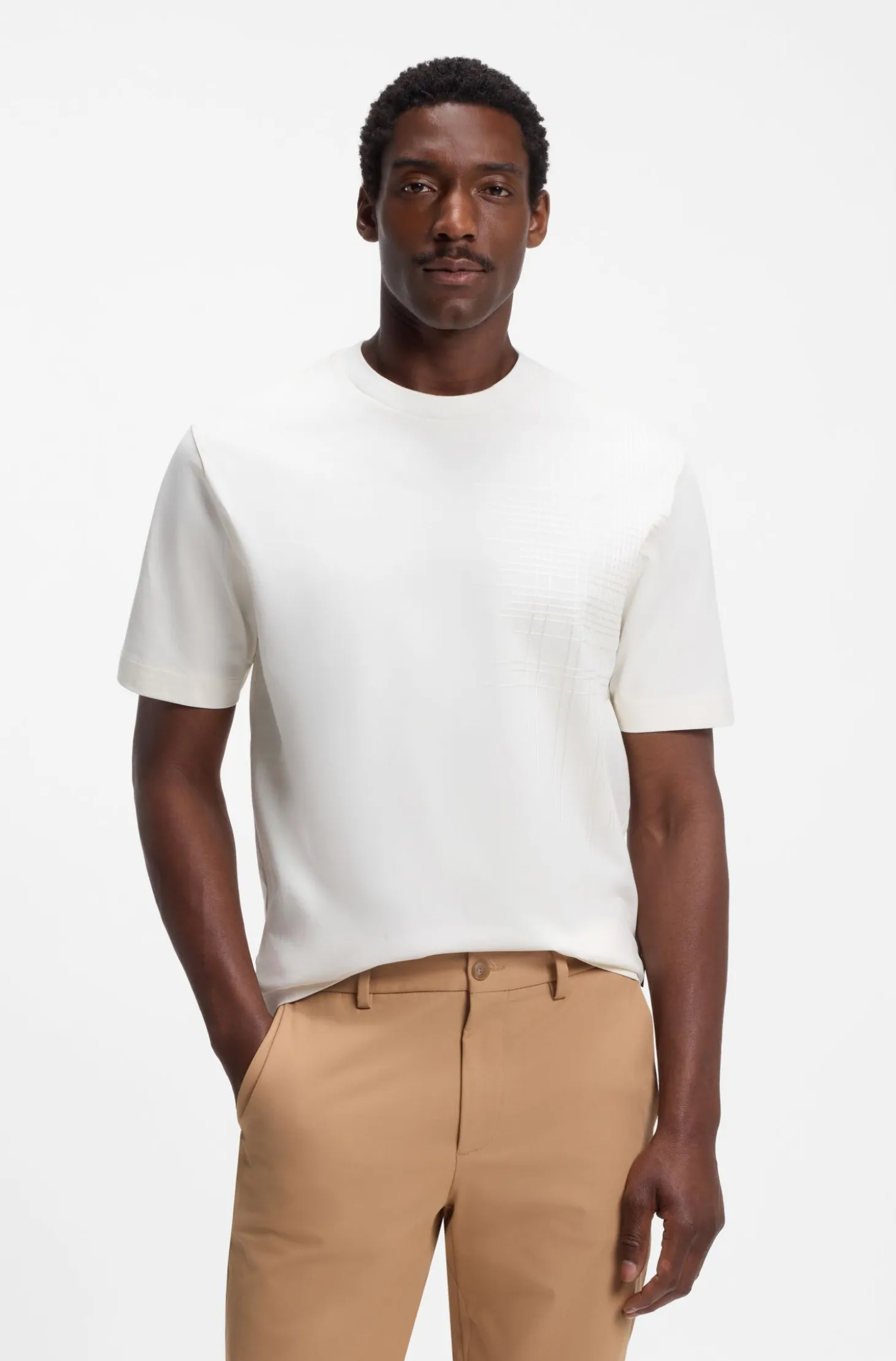 Cotton-jersey T-shirt in regular fit