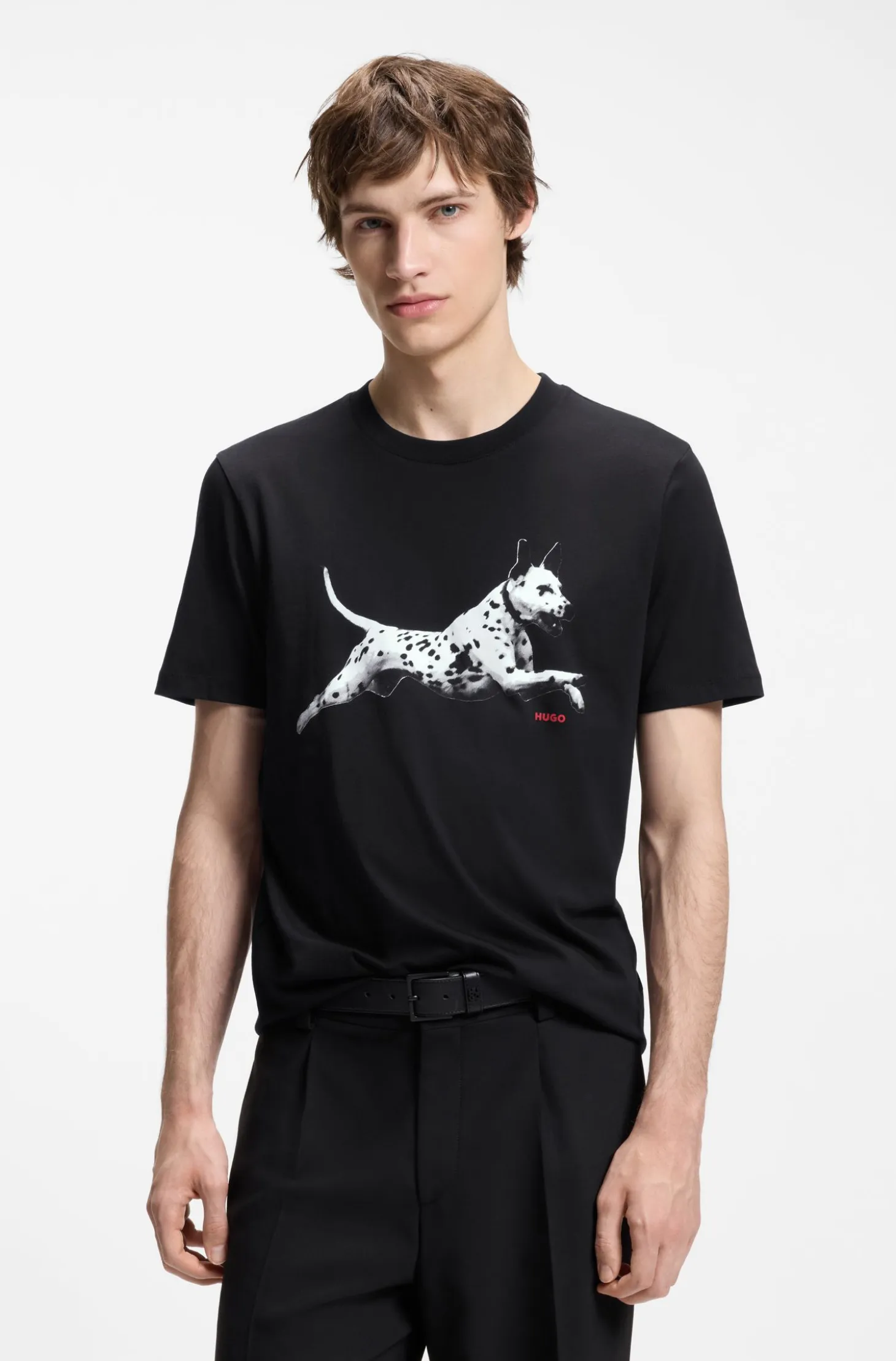 Cotton-jersey T-shirt with animal artwork