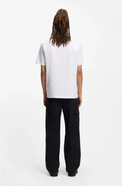 Cotton-jersey T-shirt with cobra print