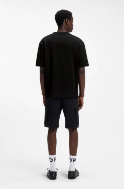 Cotton-jersey T-shirt with embroidered badge