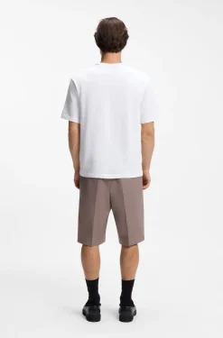 Cotton-jersey T-shirt with embroidered badge