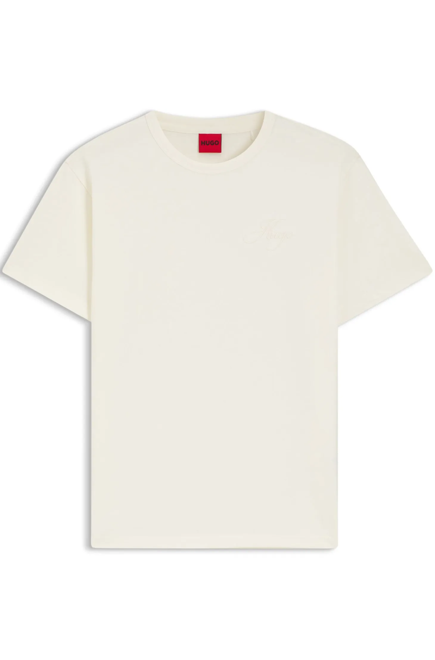 Cotton-jersey T-shirt with embroidered script logo
