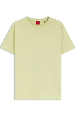 Cotton-jersey T-shirt with embroidered script logo