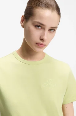 Cotton-jersey T-shirt with embroidered script logo