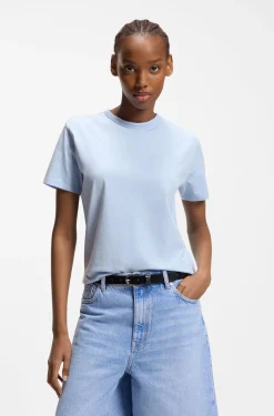 Cotton-jersey T-shirt with embroidered script logo