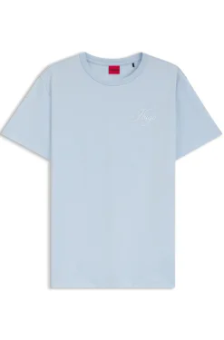 Cotton-jersey T-shirt with embroidered script logo