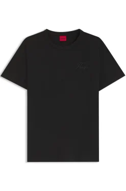 Cotton-jersey T-shirt with embroidered script logo