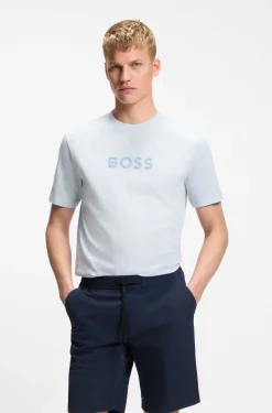 Cotton-jersey T-shirt with golf-inspired logo
