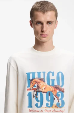 Cotton-jersey T-shirt with graphic print