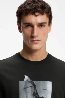 Cotton-jersey T-shirt with graphic artwork