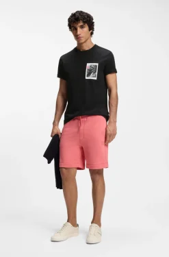 Cotton-jersey T-shirt with graphic print