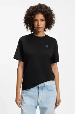 Cotton-jersey T-shirt with Happy HUGO logo