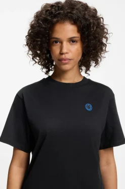 Cotton-jersey T-shirt with Happy HUGO logo