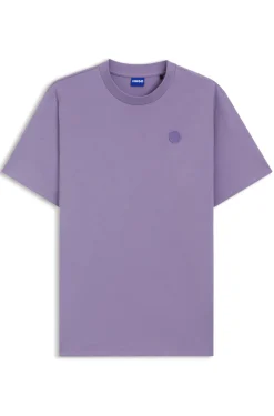 Cotton-jersey T-shirt with Happy HUGO logo