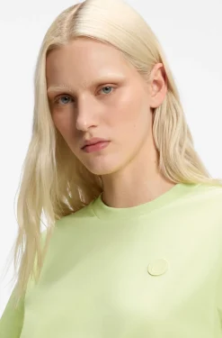Cotton-jersey T-shirt with Happy HUGO logo