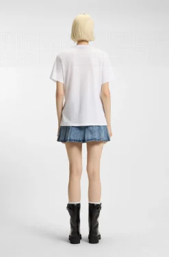 Cotton-jersey T-shirt with Happy HUGO logo